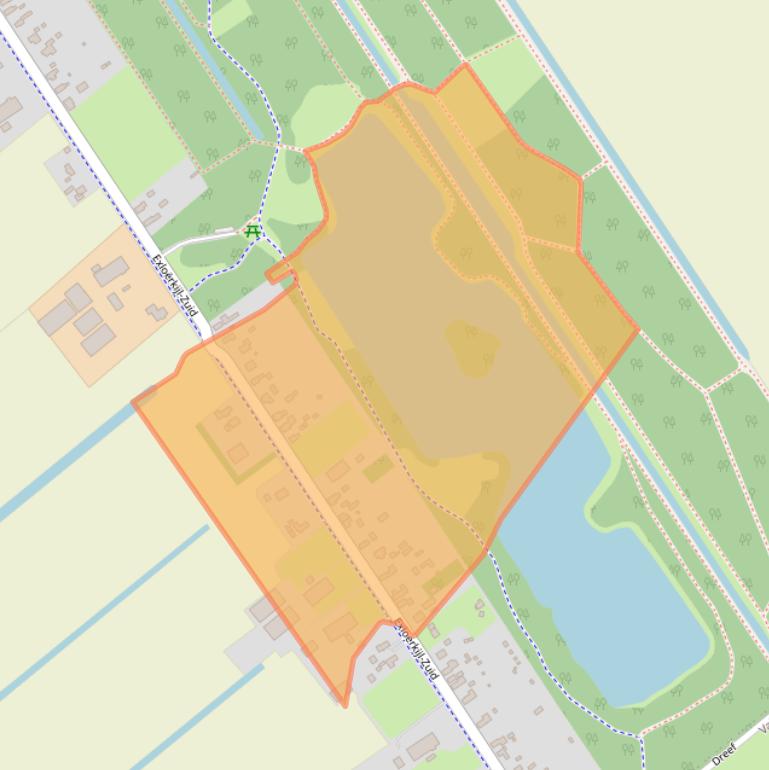 Kaart van postcodegebied 9571AE.