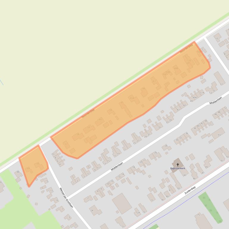 Kaart van postcodegebied 9571AS.