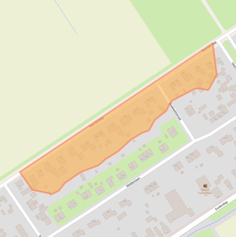 Kaart van postcodegebied 9571AT.