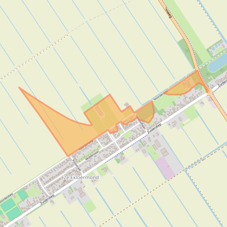 Kaart van postcodegebied 9571AV.