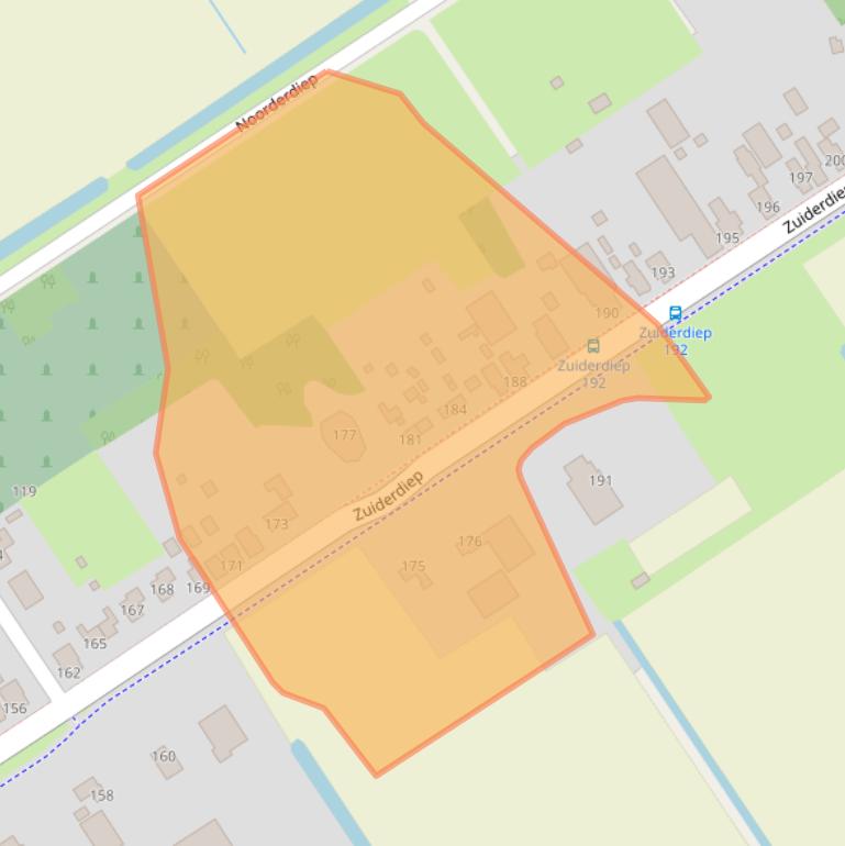 Kaart van postcodegebied 9571BK.