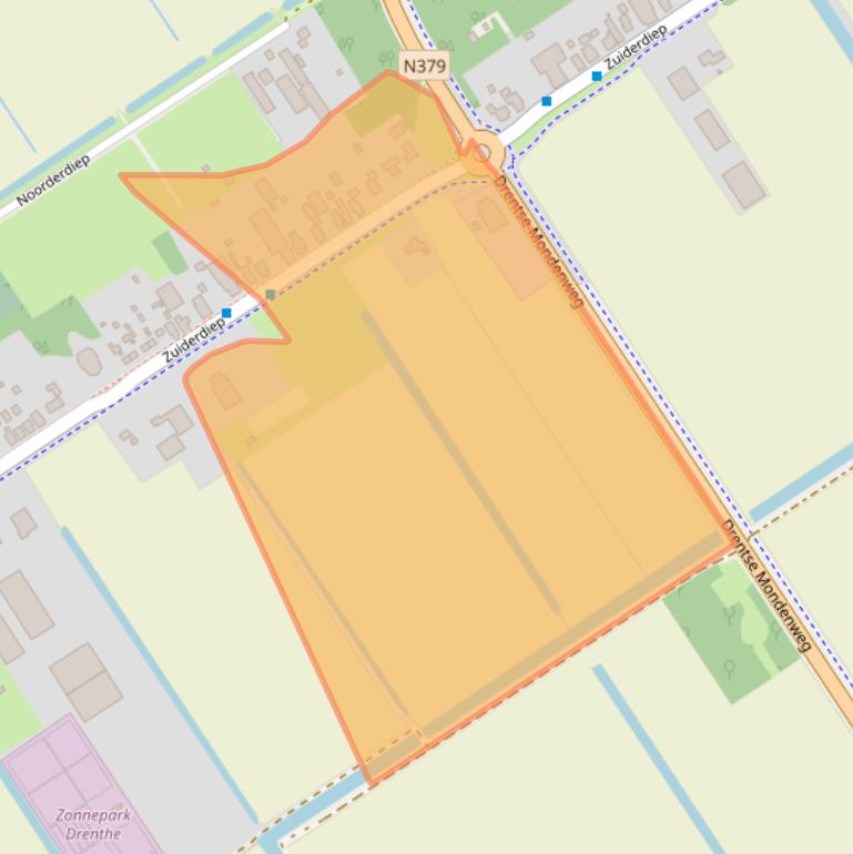 Kaart van postcodegebied 9571BL.