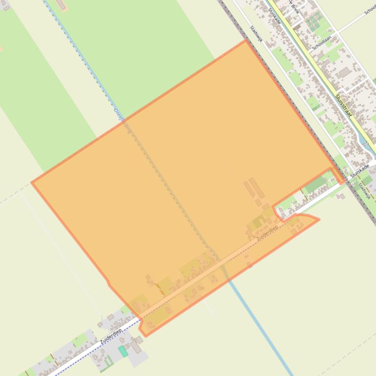 Kaart van postcodegebied 9571BX.