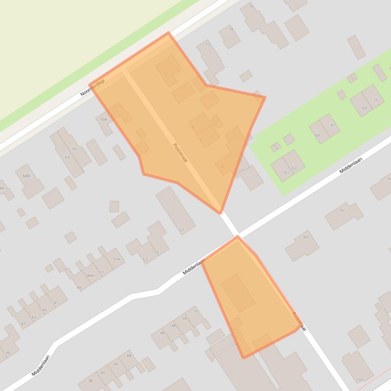 Kaart van postcodegebied 9571CM.