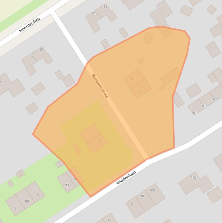 Kaart van postcodegebied 9571CN.