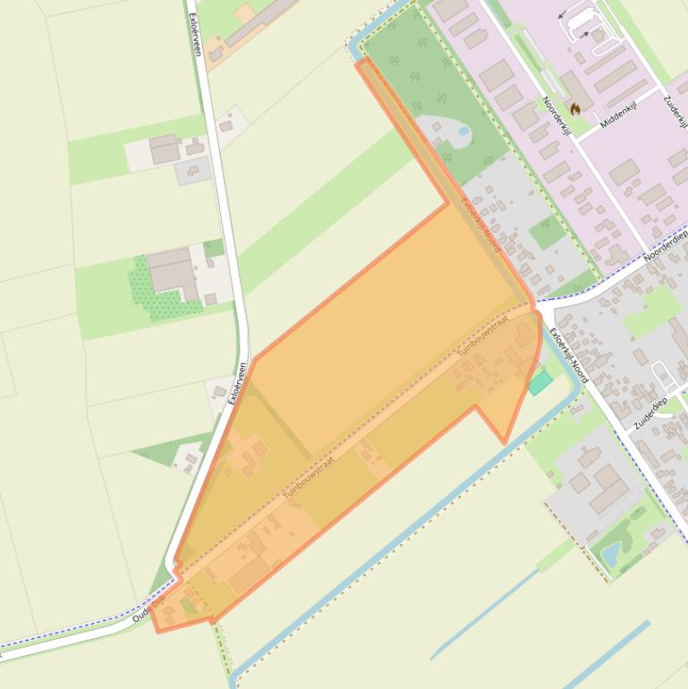 Kaart van postcodegebied 9571TA.