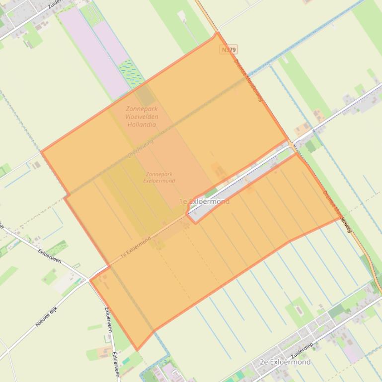 Kaart van postcodegebied 9573PA.