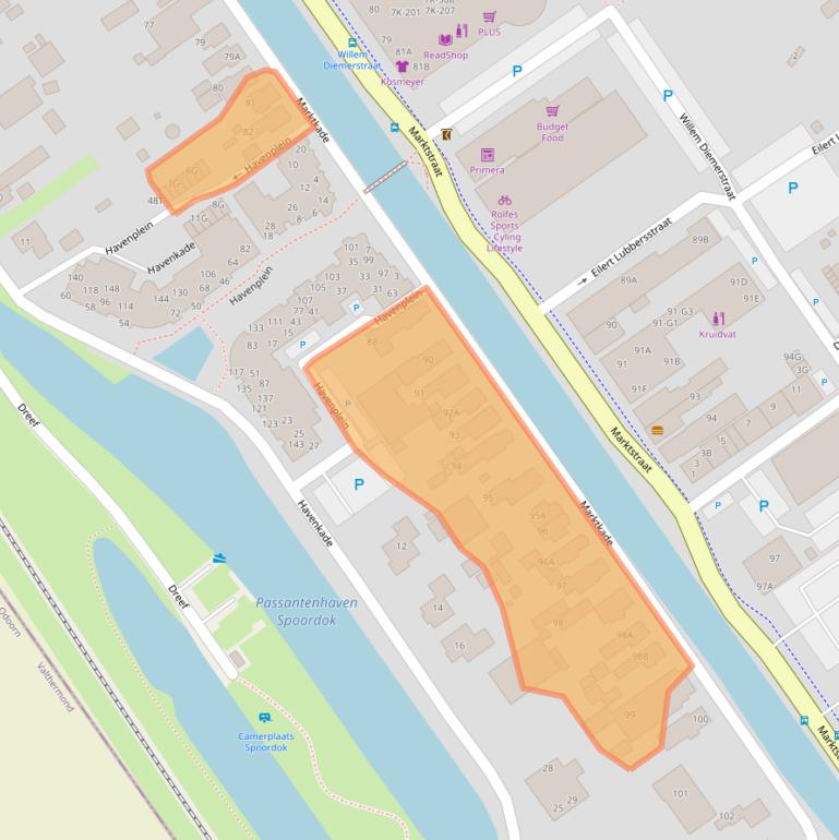 Kaart van postcodegebied 9581AV.