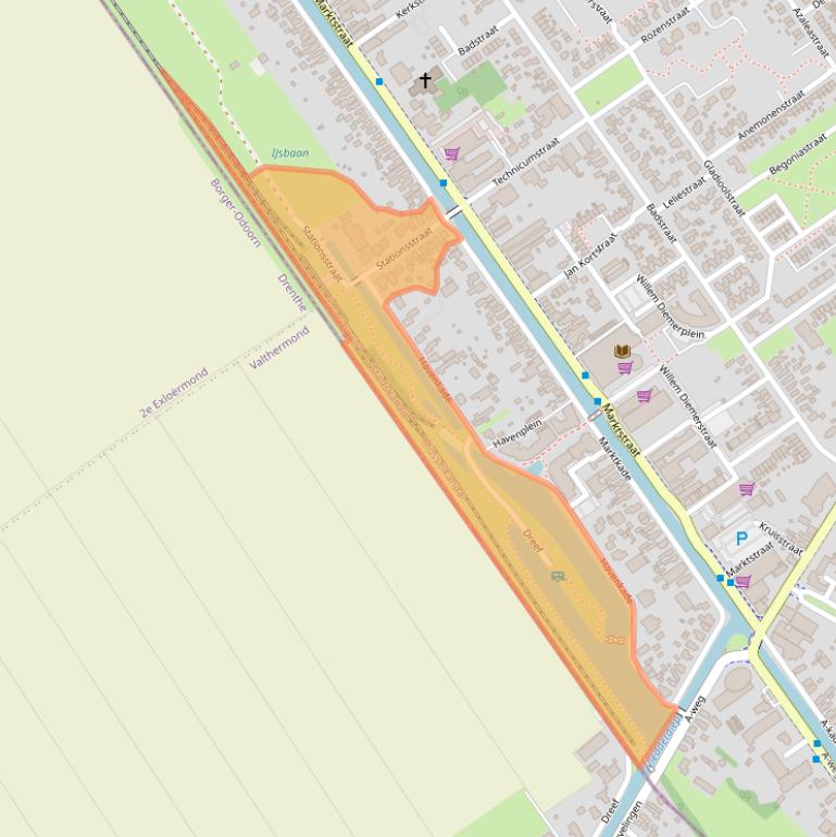 Kaart van postcodegebied 9581AX.