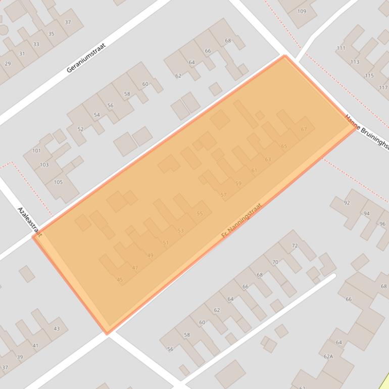 Kaart van postcodegebied 9581BK.