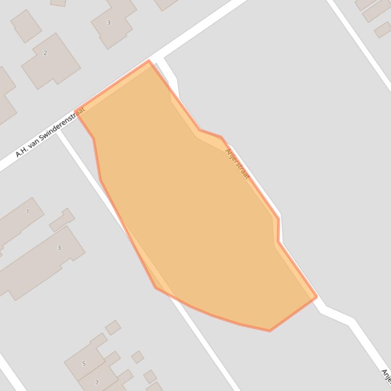 Kaart van postcodegebied 9581BX.