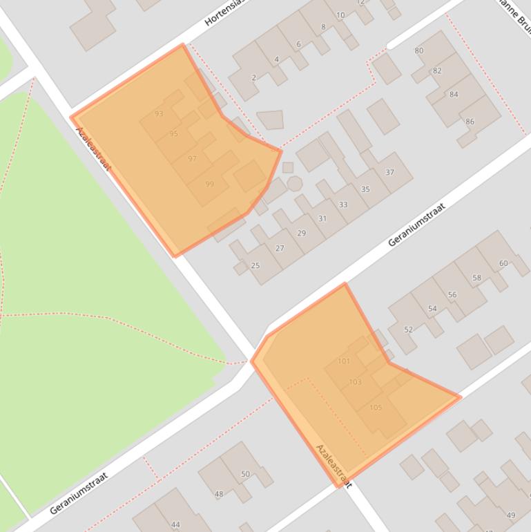 Kaart van postcodegebied 9581CD.