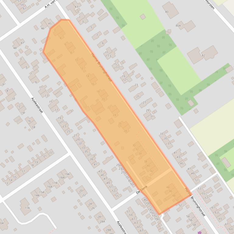 Kaart van postcodegebied 9581CL.