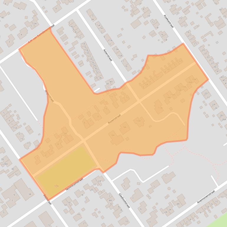 Kaart van postcodegebied 9581CN.