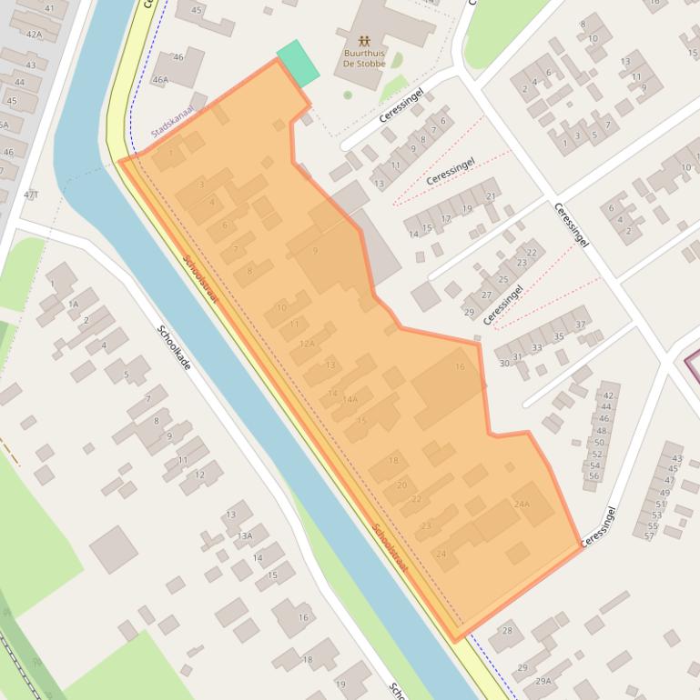 Kaart van postcodegebied 9581GA.