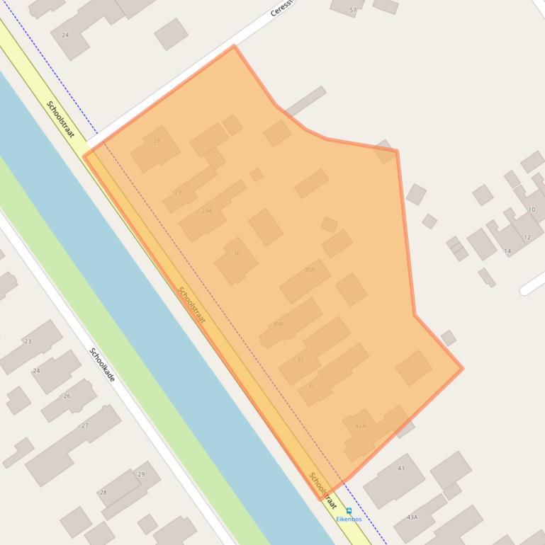 Kaart van postcodegebied 9581GB.