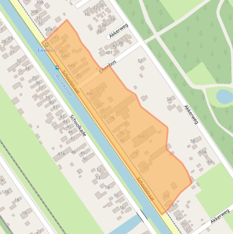 Kaart van postcodegebied 9581GC.