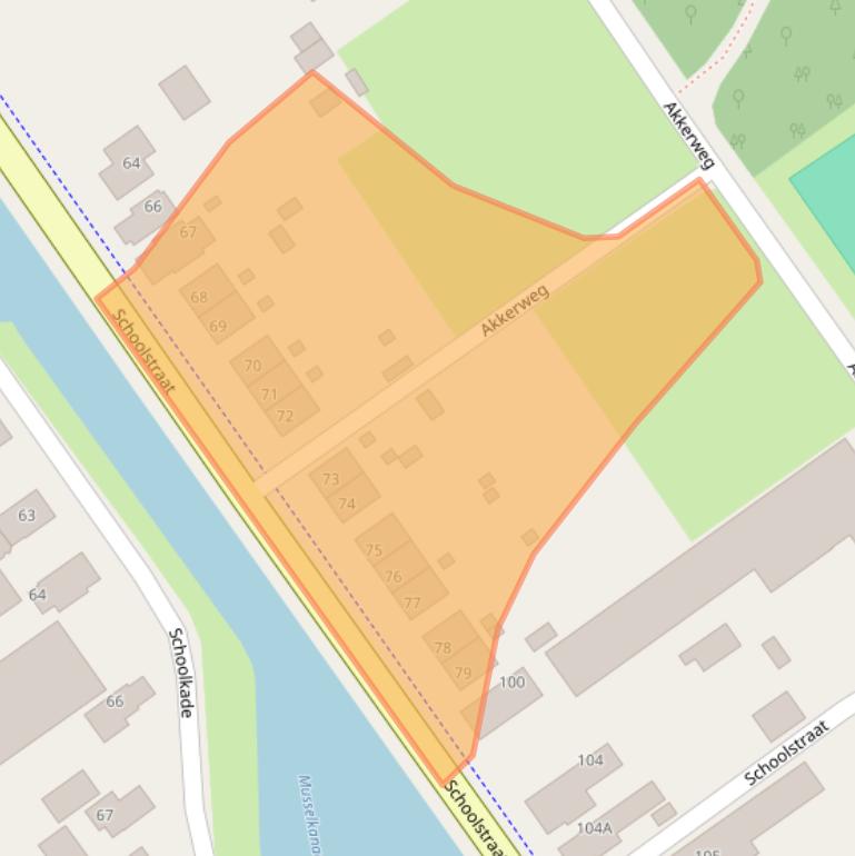 Kaart van postcodegebied 9581GD.