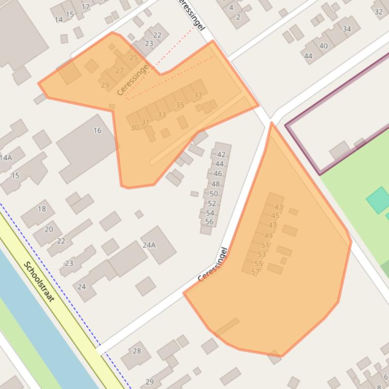 Kaart van postcodegebied 9581GM.