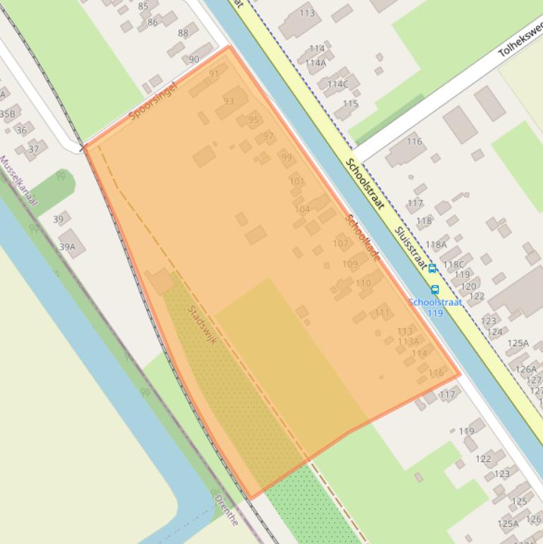 Kaart van postcodegebied 9581HE.