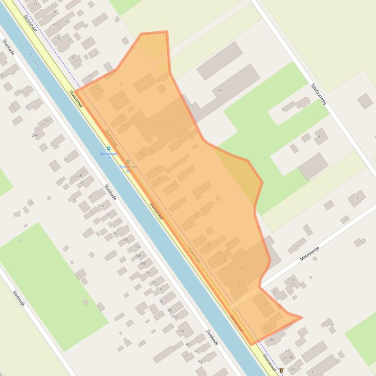 Kaart van postcodegebied 9581JB.