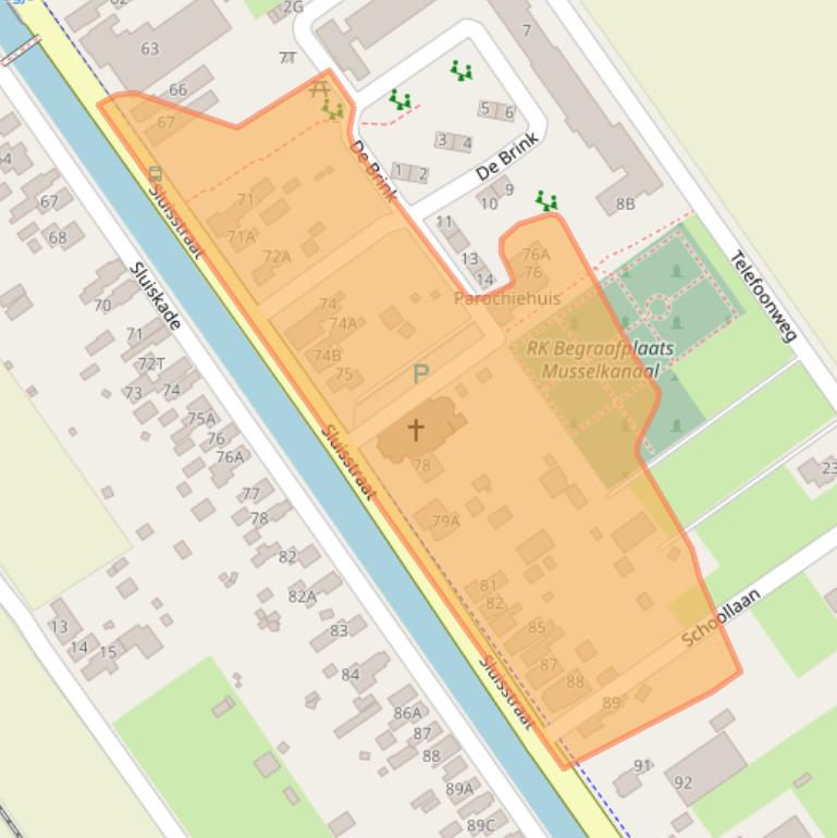 Kaart van postcodegebied 9581JD.