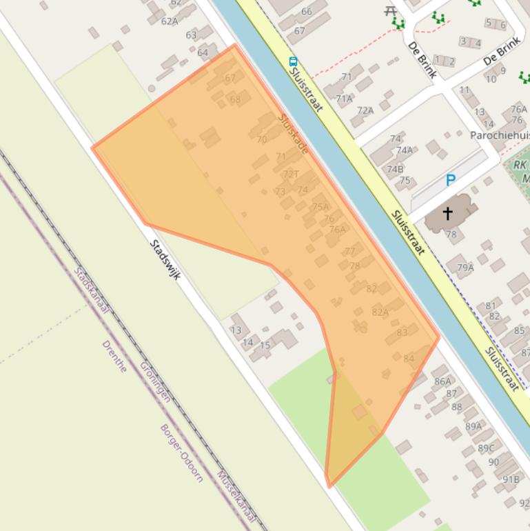 Kaart van postcodegebied 9581JM.