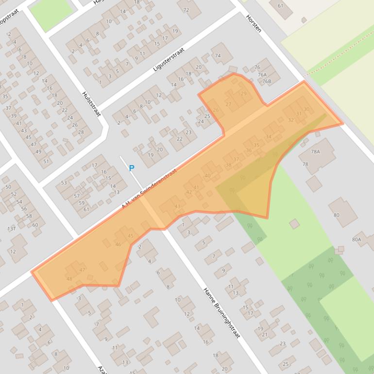 Kaart van postcodegebied 9581KB.