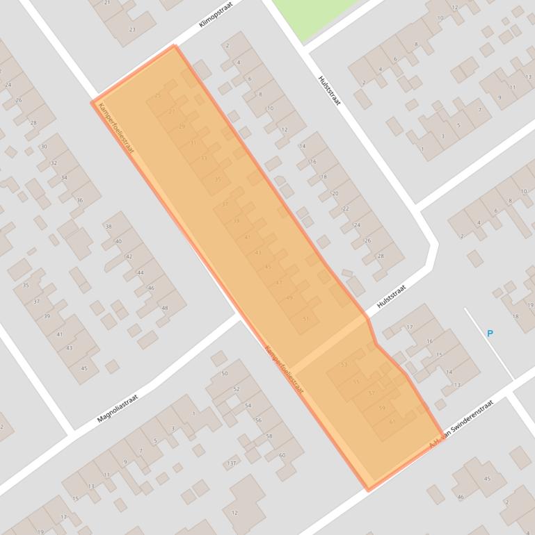 Kaart van postcodegebied 9581KL.