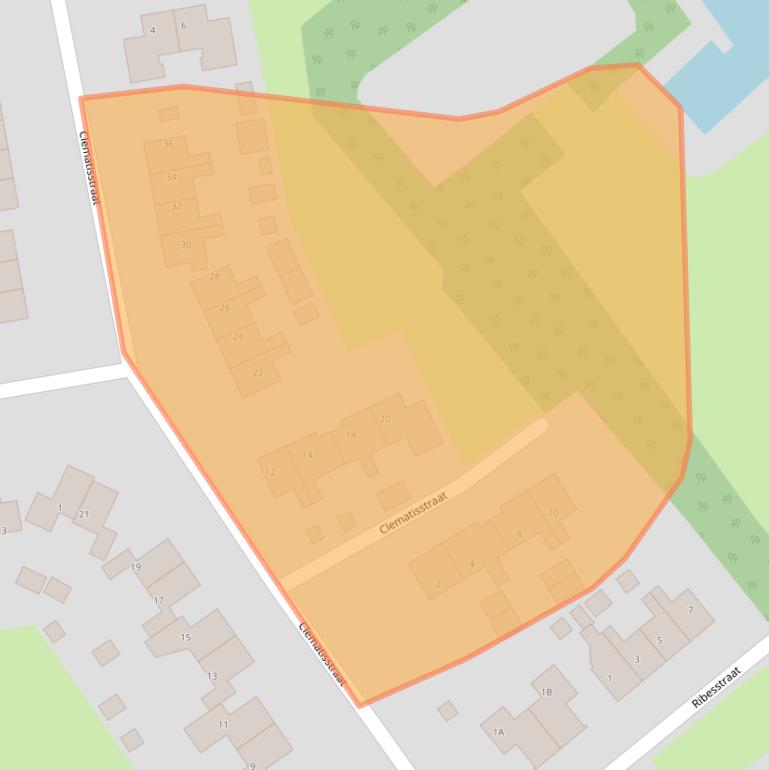 Kaart van postcodegebied 9581KX.