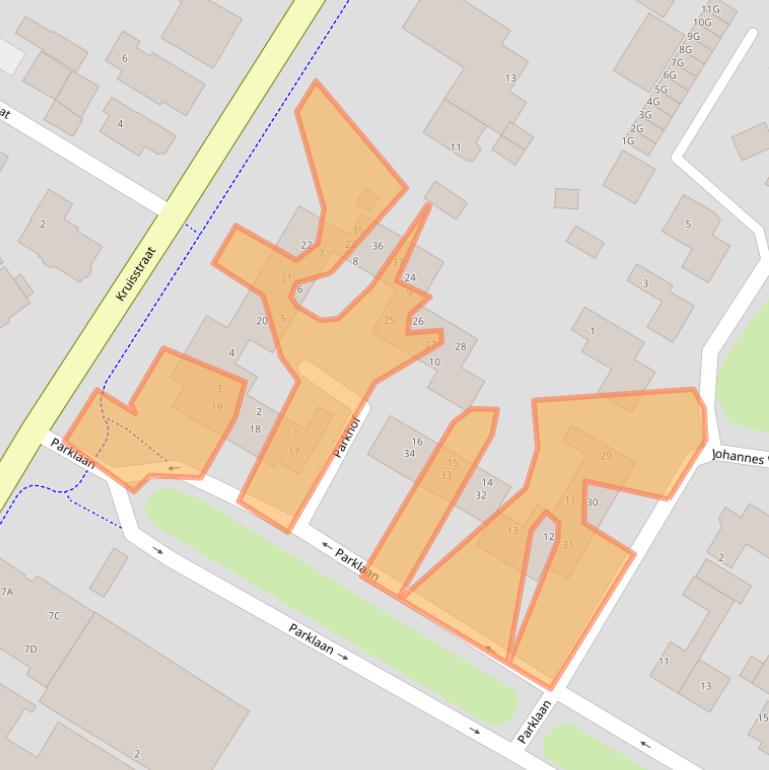 Kaart van postcodegebied 9581LH.