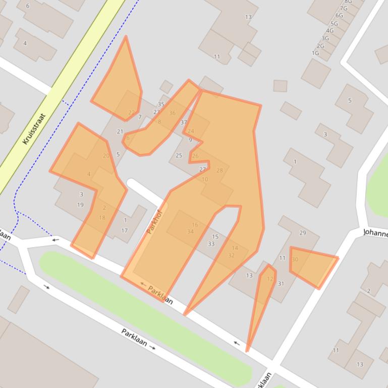 Kaart van postcodegebied 9581LJ.