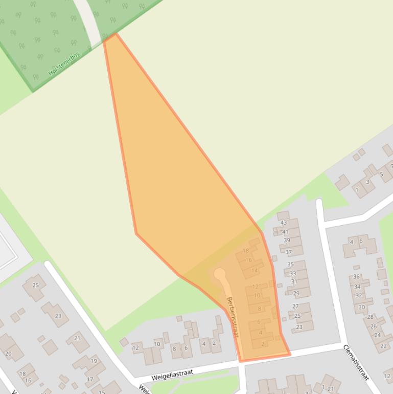 Kaart van postcodegebied 9581MC.