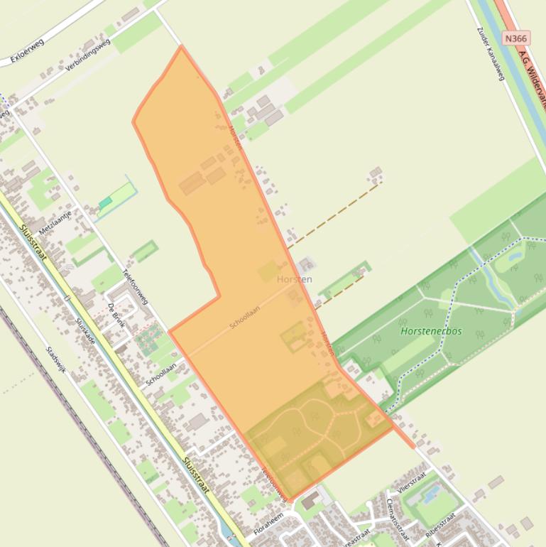 Kaart van postcodegebied 9581TD.