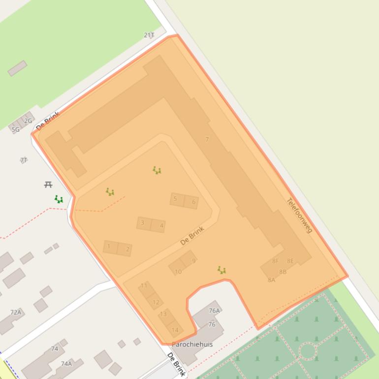 Kaart van postcodegebied 9581TR.