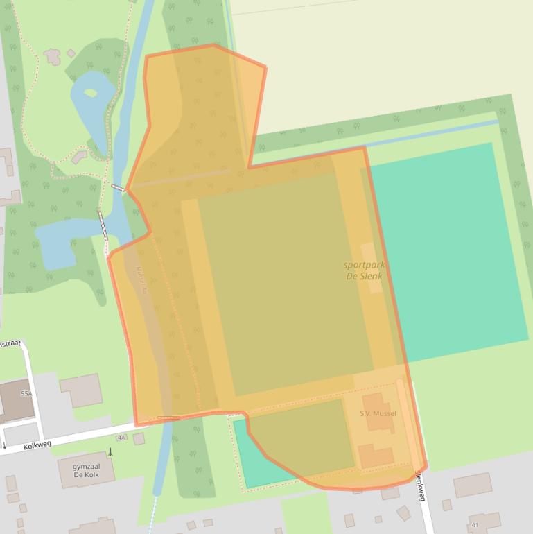 Kaart van postcodegebied 9584BB.