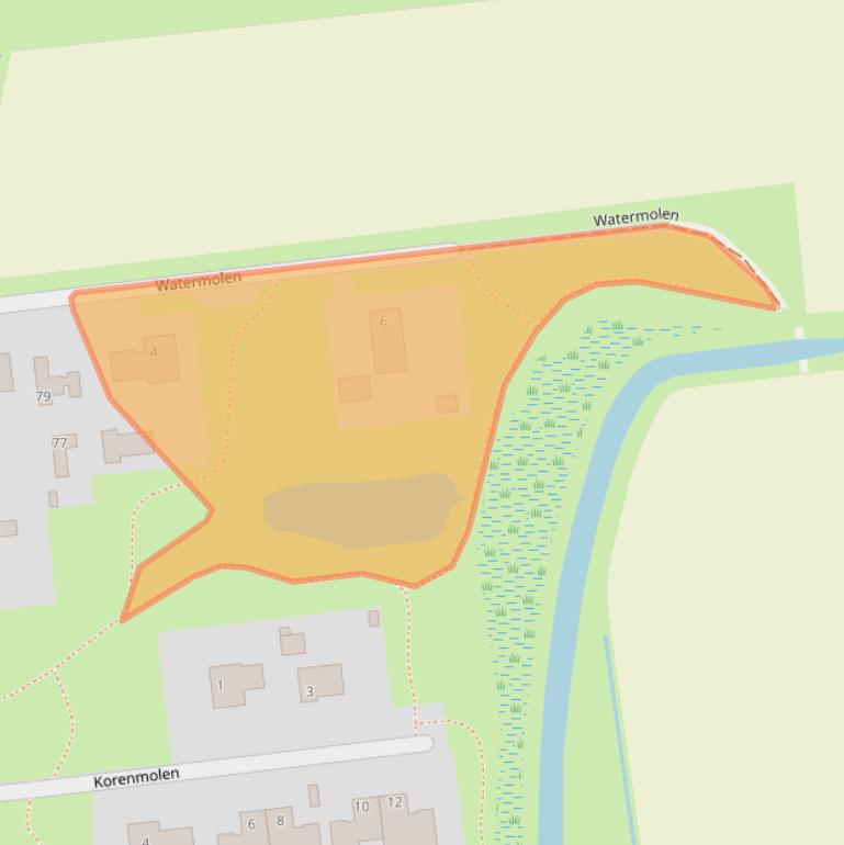 Kaart van postcodegebied 9584BD.