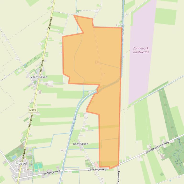 Kaart van postcodegebied 9584TH.