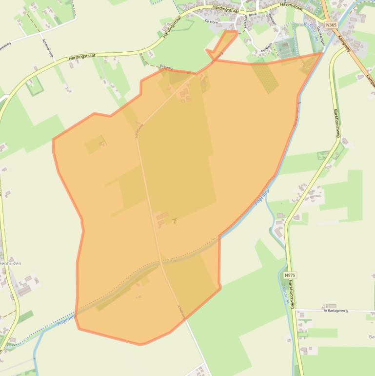 Kaart van postcodegebied 9591AD.