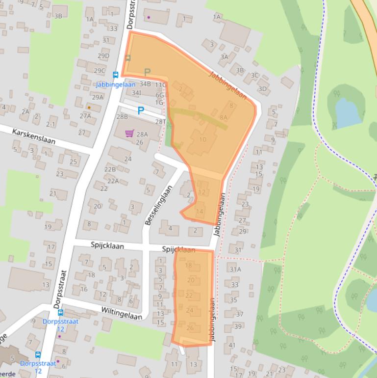 Kaart van postcodegebied 9591AM.