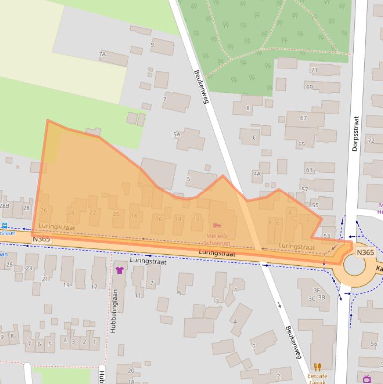 Kaart van postcodegebied 9591BD.