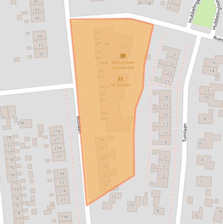 Kaart van postcodegebied 9591BK.