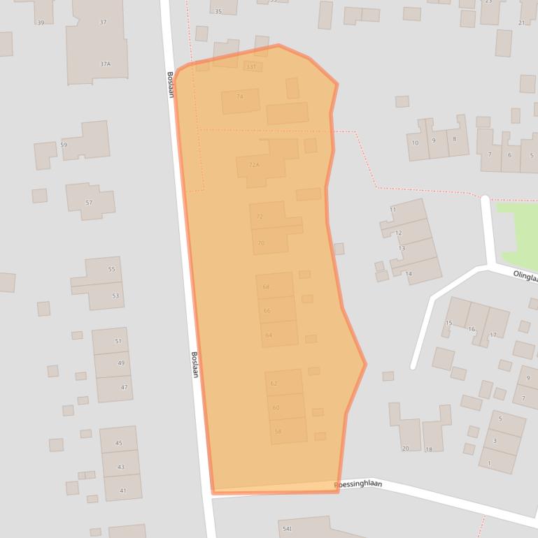 Kaart van postcodegebied 9591BL.