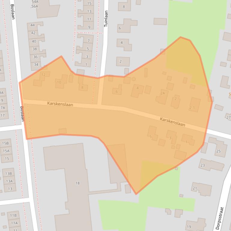 Kaart van postcodegebied 9591BP.