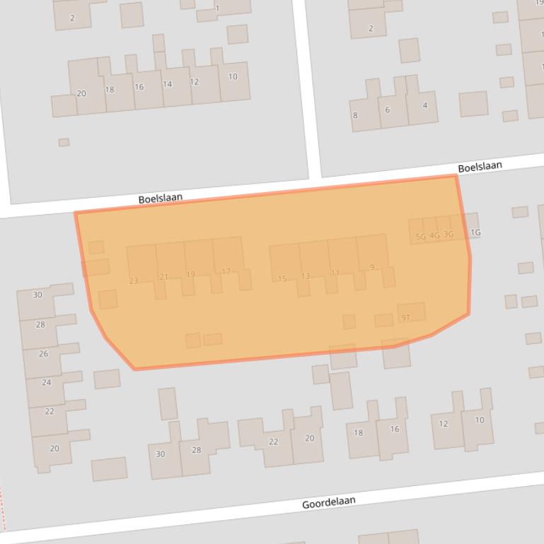 Kaart van postcodegebied 9591BR.