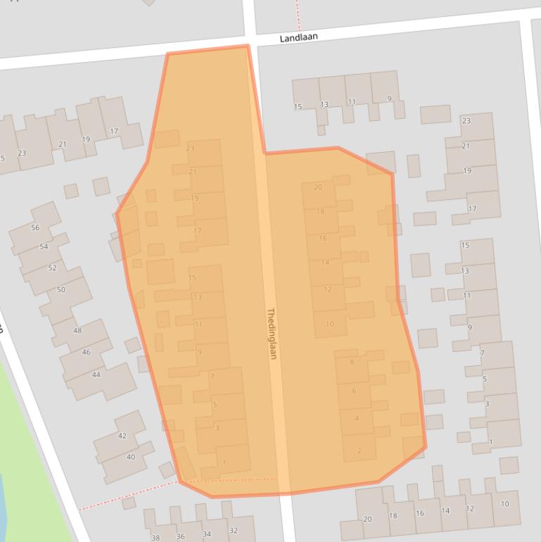 Kaart van postcodegebied 9591BX.