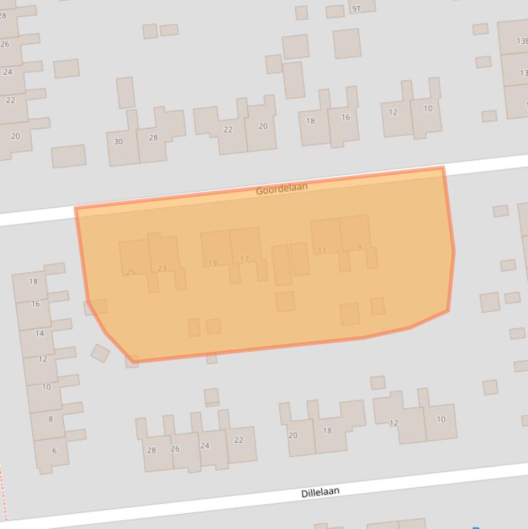 Kaart van postcodegebied 9591CB.