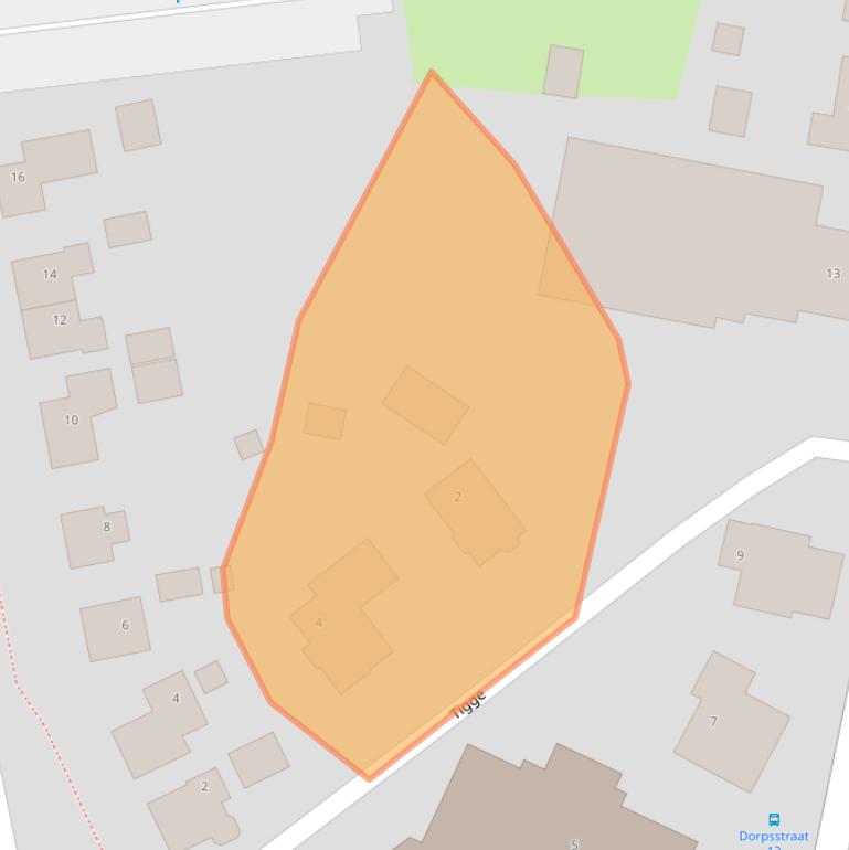 Kaart van postcodegebied 9591CC.