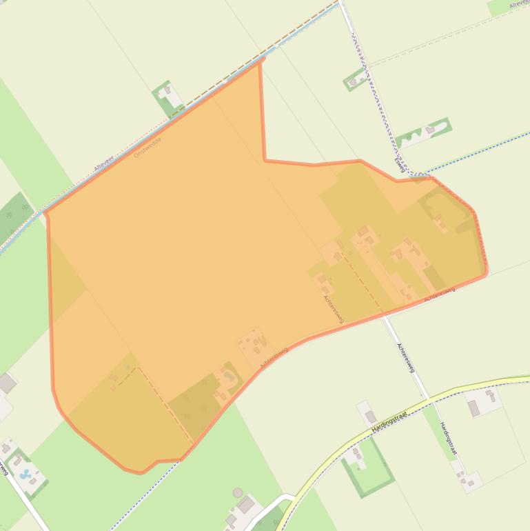 Kaart van postcodegebied 9591TC.