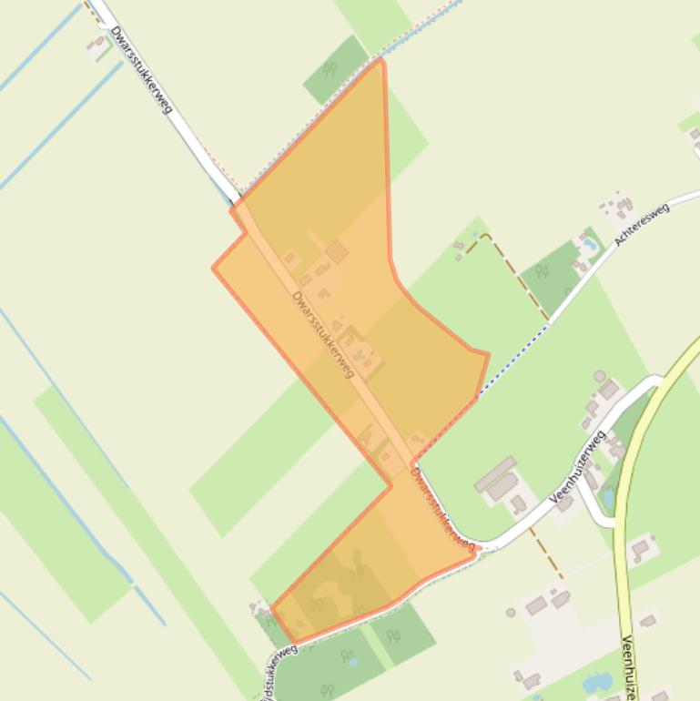 Kaart van postcodegebied 9591TE.